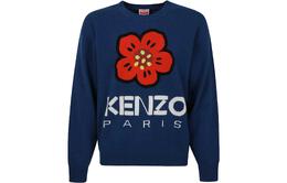 Kenzo: Свитер с цветочным принтом 