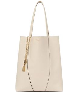Chloé: Белая сумка-шоппер 
