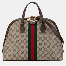 Gucci: Бежевая сумка  GG Supreme