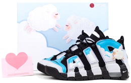 Nike: Чёрные кроссовки  Air More Uptempo