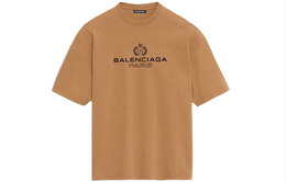 Balenciaga: Бежевая футболка 