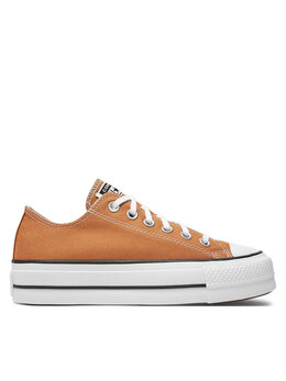 Converse: Оранжевые кеды  Chuck Taylor All Star Lift