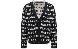 Balenciaga: Чёрный кардиган 