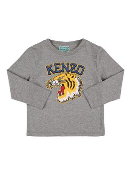 KENZO KIDS: Хлопковая футболка 