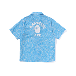 A BATHING APE: Синяя рубашка 