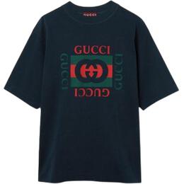 Gucci: Тёмная футболка 