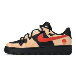 Nike: Оранжевые кроссовки  Air Force 1