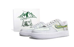 Nike: Зелёные кроссовки  Air Force 1