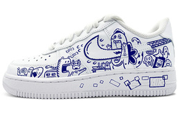 Nike: Голубые кроссовки  Air Force 1