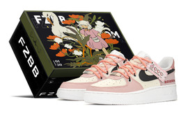 Nike: Розовые кроссовки  Air Force 1