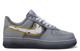 Nike: Серебристые кроссовки  Air Force 1