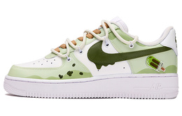 Nike: Зелёные кроссовки  Air Force 1