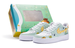 Nike: Зелёные кроссовки  Air Force 1