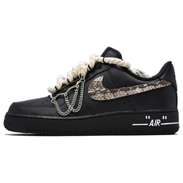 Nike: Чёрные кроссовки  Air Force 1