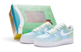 Nike: Зелёные кроссовки  Air Force 1