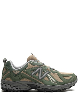 New Balance: Зелёные кроссовки 