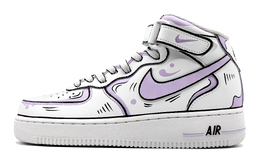 Nike: Фиолетовые кроссовки  Air Force 1
