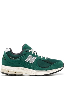 New Balance: Зелёные кроссовки 