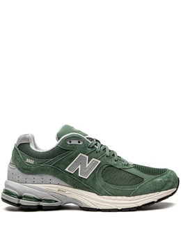 New Balance: Зелёные кроссовки  2002R