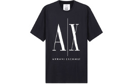 Armani Exchange: Тёмная футболка 