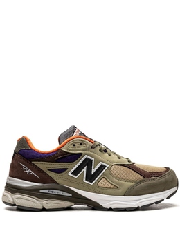 New Balance: Кроссовки цвета хаки 