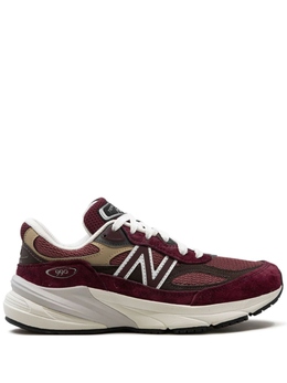 New Balance: Бордовые кроссовки 