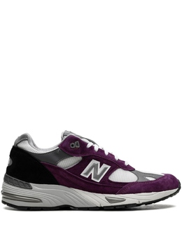 New Balance: Фиолетовые кроссовки  991