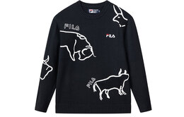 Fila: Чёрный свитер 