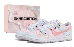 Nike: Розовые кроссовки  Dunk