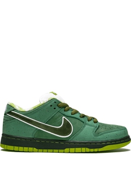 Nike: Зелёные кроссовки  Dunk Low Pro OG QS