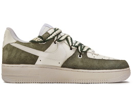 Nike: Зелёные кроссовки  Air Force 1