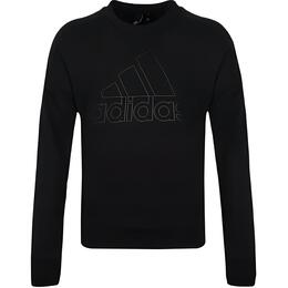 Adidas: Чёрная толстовка 