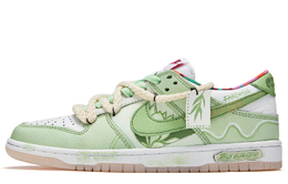 Nike: Зелёные кроссовки  Dunk