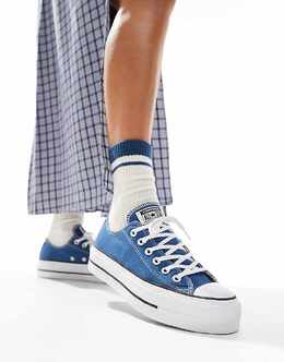 Converse: Синие туфли  Chuck Taylor All Star Lift