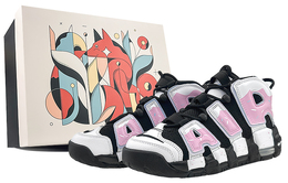 Nike: Чёрные кроссовки  Air More Uptempo