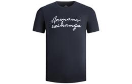 Armani Exchange: Тёмная футболка 