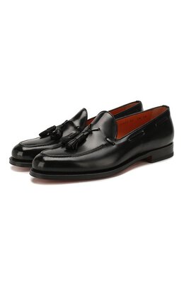 Santoni: Чёрные туфли 