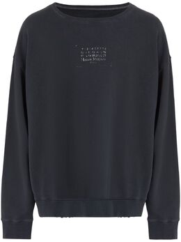 Maison Margiela: Чёрный свитер  Numbers
