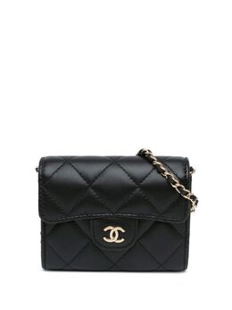 CHANEL Pre-Owned: Чёрная сумка через плечо 