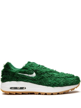 Nike: Зелёные кроссовки  Air Max 1