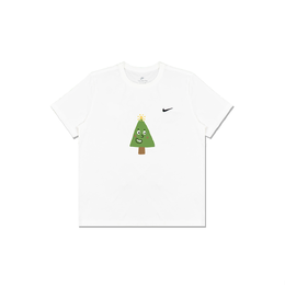 Nike: Белая футболка 
