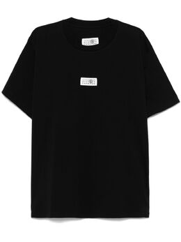 MM6 Maison Margiela: Чёрная футболка 
