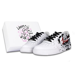 Nike: Чёрные кроссовки  Air Force 1