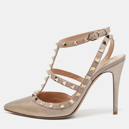 Valentino: Бежевые туфли  Rockstud