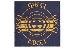 Gucci: Синий шарф 