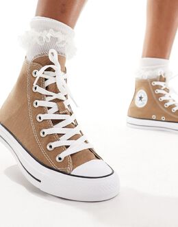 Converse: Коричневые туфли  Chuck Taylor All Star Hi