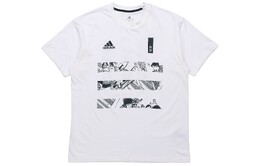 Adidas: Белая футболка 