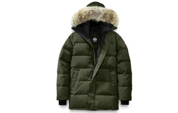 Canada Goose: Пуховик цвета хаки 