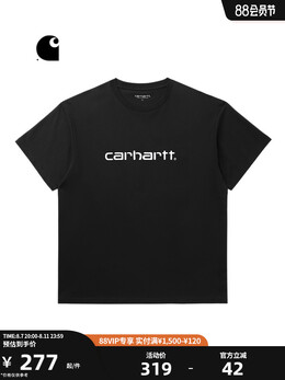 Carhartt WIP: Зелёная футболка 