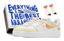 Nike: Оранжевые кроссовки  Air Force 1